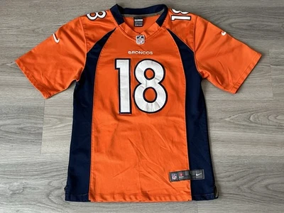 Camiseta de fútbol Nike talla juvenil grande - Peyton Manning #18 Denver Broncos Foto 1 de 4