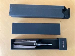 Cerruti 1881 Füller Patronenfüller schwarz in Etui mit Zertifikat edel unbenutzt - Bild 1 von 2