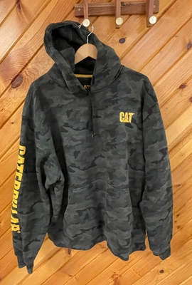 SUDADERA CON CAPUCHA JERSEY CAMUFLAJE NEGRO VERDE ORUGA PARA HOMBRE - TALLA 3XL Foto 1 de 4