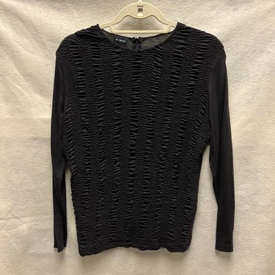 Camiseta Akris Top Mujer 12 Marrón Oscuro Cachemira Seda Texturizada Manga Larga Nueva con Etiquetas Foto 1 de 4