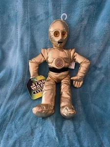 1997 Star Wars Buddies C-3PO Stofftier Kenner Plüschtier mit Etikett - Bild 1 von 2
