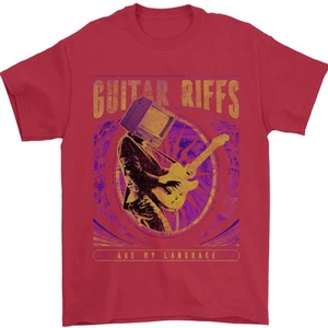 Guitarra Riffs Son Mi Idiomas Camiseta Hombre 100% Algodón - Imagen 1 de 28