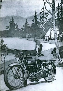 1917 HARLEY DAVIDSON BROCHURE - MODELS 17-F,J,E,C,& B - SIDE CARS & VANS 17L,M,N - Picture 1 of 5