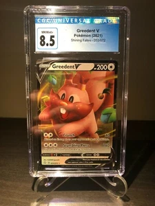 Pokémon Greedent V – CGC 8.5 NM/Mint+ 053/072 Shining Fates - Picture 1 of 2