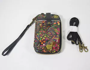 Sakroots Peace Faux Patent Leather Smartphone Wristlet w/ Crossbody Strap - Picture 1 of 3