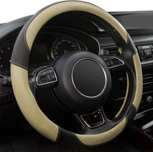Universal Car Steering Wheel Cover Breathable Anti-Slip, 15 Inch Microfiber Leat - Picture 1 of 12