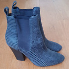 Clarks Black/Grey Leather Heeled Ankle Boots. Size 5D. Brand NEW!