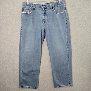 VINTAGE Anchor Blue Men Jeans 38x30 Blue Denim Straight Y2K Skater Mid Rise - Picture 1 of 12