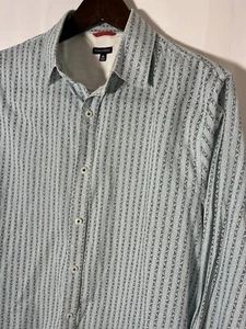 sons of intrigue long sleeved shirt medium blue Turquoise EUC - Picture 1 of 7