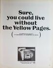 Lot Of 2 Vintage 1966 Yellow Pages Print Ads Ephemera Art Decor