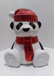 Bath & Body Works CERAMIC PANDA BEAR CANDLE CINNAMON 5.5 oz Slatlin & Co. 2010 - Picture 1 of 19