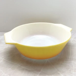 Vintage JAJ Pyrex England Sunset Yellow Eared Casserole Baking Dishes 513 - Picture 1 of 9