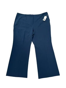 NEW Worthington Dress Pants Trouser High Rise Straight Womens Plus Size 24W Blue - Picture 1 of 9