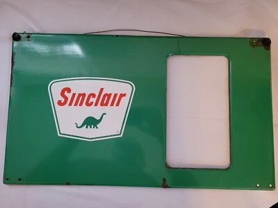 Vintage Sinclair Dino Gasoline Pump Face Porcelain Sign - Изображение 1 из 4