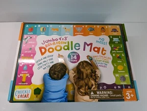 Chuckle & Roar Jumbo 4' x 3' Aqua Draw Doodle Mat Mess Free NEW - Picture 1 of 4