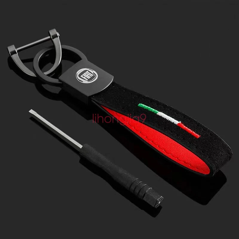 Para Fiat Coche Llavero Auto Accesorios Emblema Llavero Colgante Gamuza Negra Foto 1 de 1