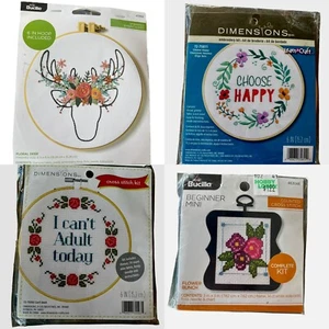 4 Dimensions/Bucilla  Counted Cross Stitch / Embroidery Craft Kits, New Sealed - Picture 1 of 11