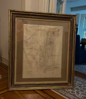 Magnificent Framed Colonial Map New York Province North America Land Grants 1849 - Image 1 of 4