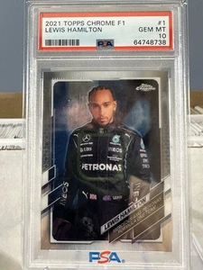 2021 Topps Chrome Formula 1 F1 Lewis Hamilton Portrait PSA 10 #1 - Picture 1 of 2