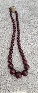 Antique Cherry Bakelite Necklace - Picture 1 of 14