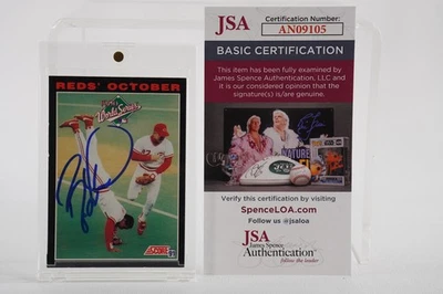 Barry Larkin No. 11 Cincinnati Reds trading card AUTOGRAPHED with COA #R352 - Image 1 of 2