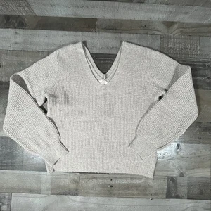 Maglione hippie rosa davanti e dietro scollo a V manica lunga marrone talpa taglia M - Foto 1 di 5