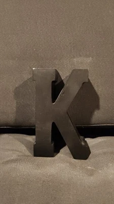 Large Letter K Graphite Dark Book End Decor - Image 1 of 3