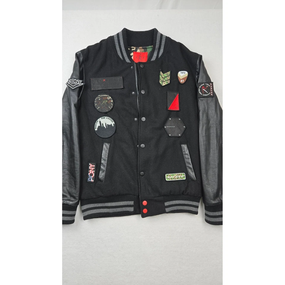 PONY x Rothco 校队夹克背面羊毛皮革袖布贴迷彩衬里 L 2014 — 第 1/4 张图片