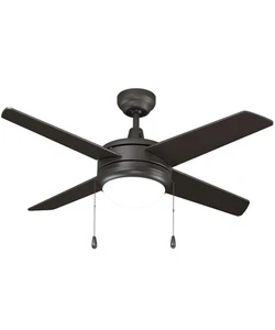 52" Europa IV 4-Blade Ceiling Fan Oil Rubbed Bronze Finish Integrated LED Light - Picture 1 of 3