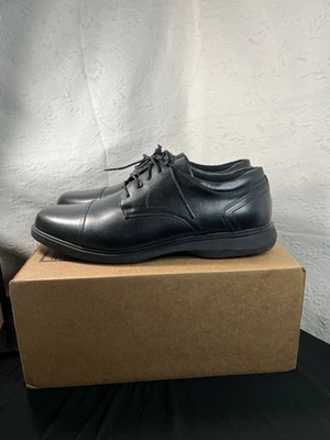 Nunn Bush KORE Cap Toe Oxford 84944-001 Black Leather Men's 14 XW  gel comfort - Image 1 of 4