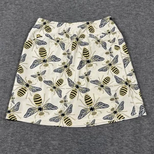 B Skinz Skort Womens Small Off White Beige Gold Bee Jewel Print Golf Stretch - Picture 1 of 7
