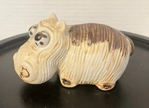 Vintage JAPAN Pottery Hippopotamus Whimsical Figurine HOUSE HIPPO 4.75" - Picture 1 of 10