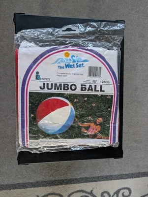Brand RARE New Vintage Intex Jumbo Beach Ball 48" 1990 - Image 1 of 4