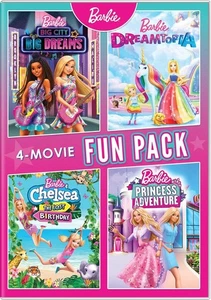 Barbie: 4 Movie Fun Pack Collection (DVD) America Young Amber May (US IMPORT) - Picture 1 of 5