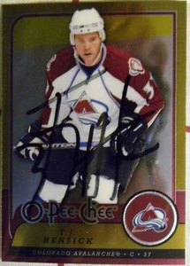 Colorado Avalanche T.J. Hensick Signed 08/09 O-Pee-Chee Metal Card Auto - Picture 1 of 1