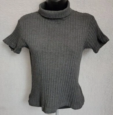 Camisa blusa One Step Up para mujer talla L grande gris corta Foto 1 de 4