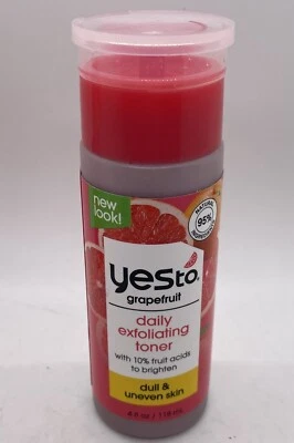 2 件装 Yes To Grapefruit 每日去角质爽肤水 4 盎司 x 2 * * 全新 * * — 第 1/2 张图片