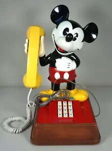 Vintage 1976 DISNEY Mickey Mouse Rotary TELEPHONE Desk Phone Collectible - Picture 1 of 12