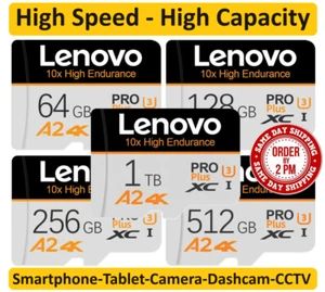 Micro SD Memory Card Class 10 High Speed 32GB 64GB 128GB 256GB 512gb 1TB 2TB - Picture 1 of 19