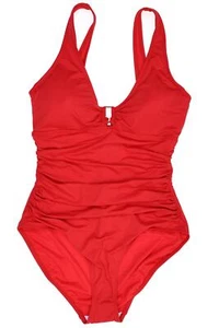 Ralp Lauren 288120 Women's Poppy Red One Piece Swimsuit Size 14 - Picture 1 of 2