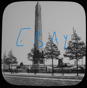 CLEOPATRAS NADEL THE EMBANKMENT LONDON UM 1890 Magische Laterne Dia FOTOGRAFIE - Bild 1 von 5