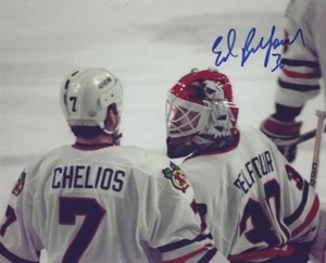 Autographed 8x10 ED BELFOUR Chicago Blackhawks Photo - COA - Picture 1 of 1