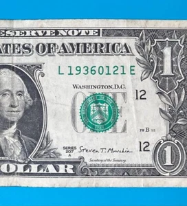 1936 January 21 : L 19360121 E $1 One Dollar Bill BIRTHDAY Note 🎂🎁 - Picture 1 of 3