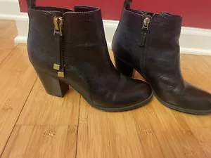 Franco Sarto "Diana" leather ankle boots size 6 M women’s Zippered - Picture 1 of 9