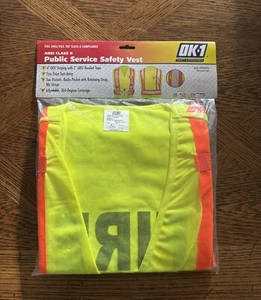 Public Service Safety Vest Full ANSI Class 2 Sz L/XL OK5050610 - Picture 1 of 6