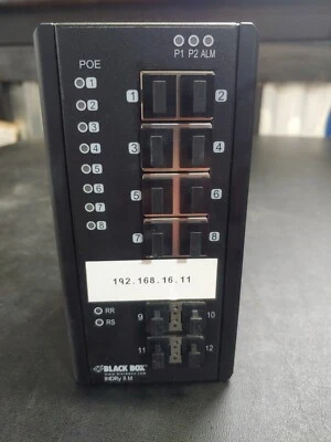 Black Box ENET POE+ Industrial Switch MGD (LIE1014A) - Image 1 of 3