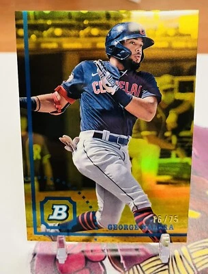 2022 Bowman Heritage George Valera Gold Refractor /75 Guardians Rookie Prospect - Image 1 of 2