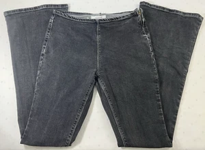 Pantalones de mezclilla PACSUN tiro bajo acampanados color carbón desteñido negro GRIS talla 28 Grunge Y2K Festival - Imagen 1 de 10