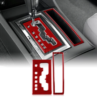 Cubierta de cambio de marchas roja de fibra de carbono para Dodge Charger Magnum 2005-2007 Foto 1 de 4