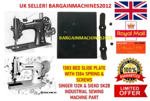 1383 CAMA DESLIZABLE PLACA Y SPRIN CANTANTE 132K PIE PARA CAMINAR MÁQUINA DE COSER INDUSTRIAL - Imagen 1 de 3